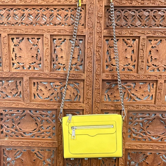 NWOT Rebecca Minkoff Vibrant Yellow Crossbody Bag - Picture 4 of 10
